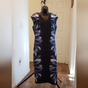 Elegant Blue and White Dress